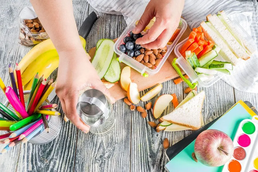 A healthy packed lunch