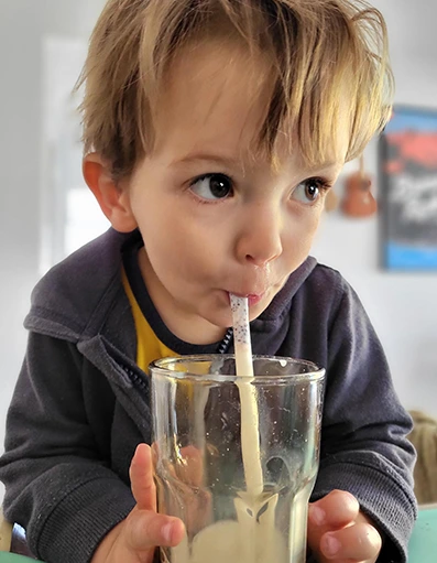 Child drinking milk