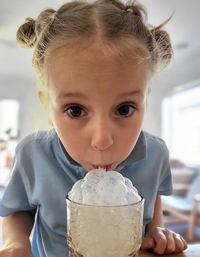 Child drinking milk
