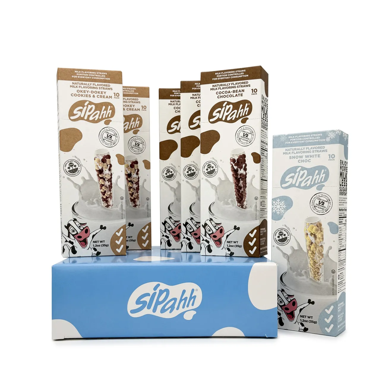 Choc Lovers (60 Packs) Milk Flavor Straws | Sipahh