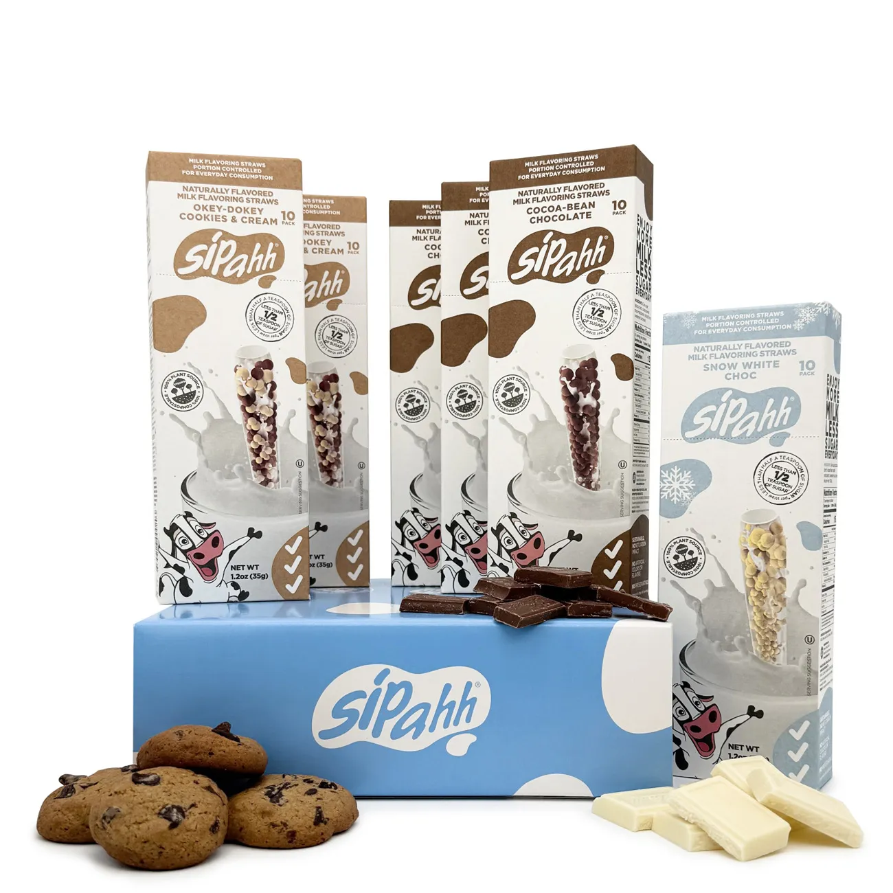 Choc Lovers (60 Packs) Milk Flavor Straws | Sipahh