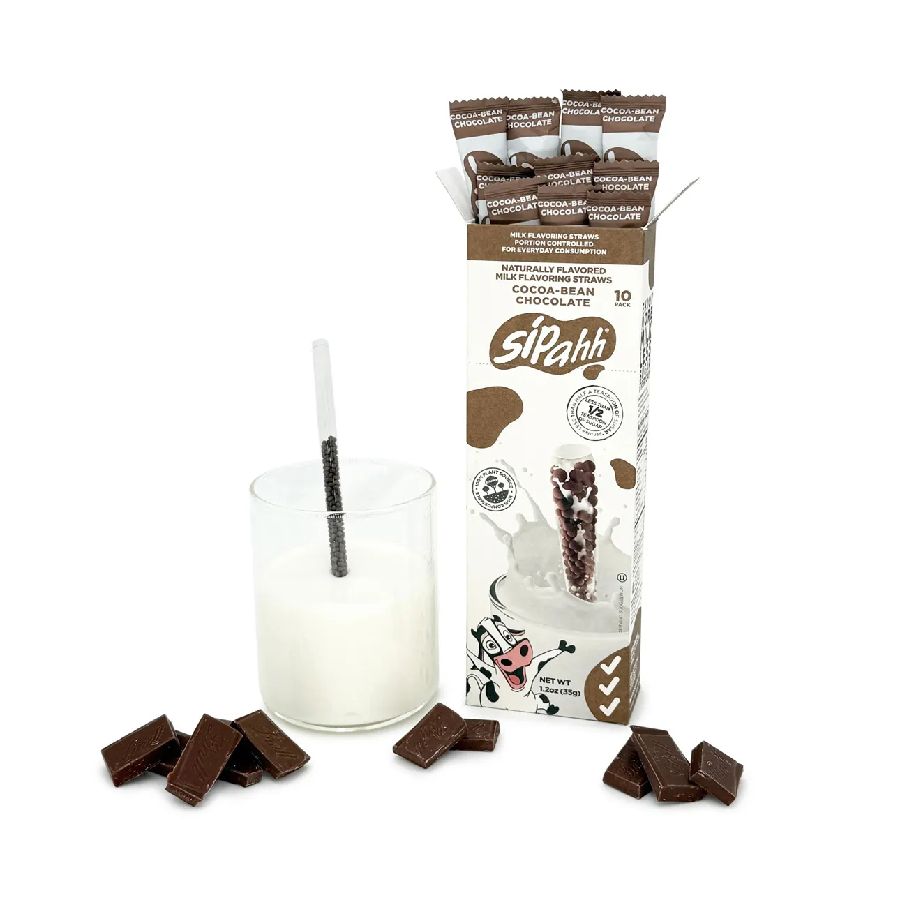 Choc Lovers (60 Packs) Milk Flavor Straws | Sipahh
