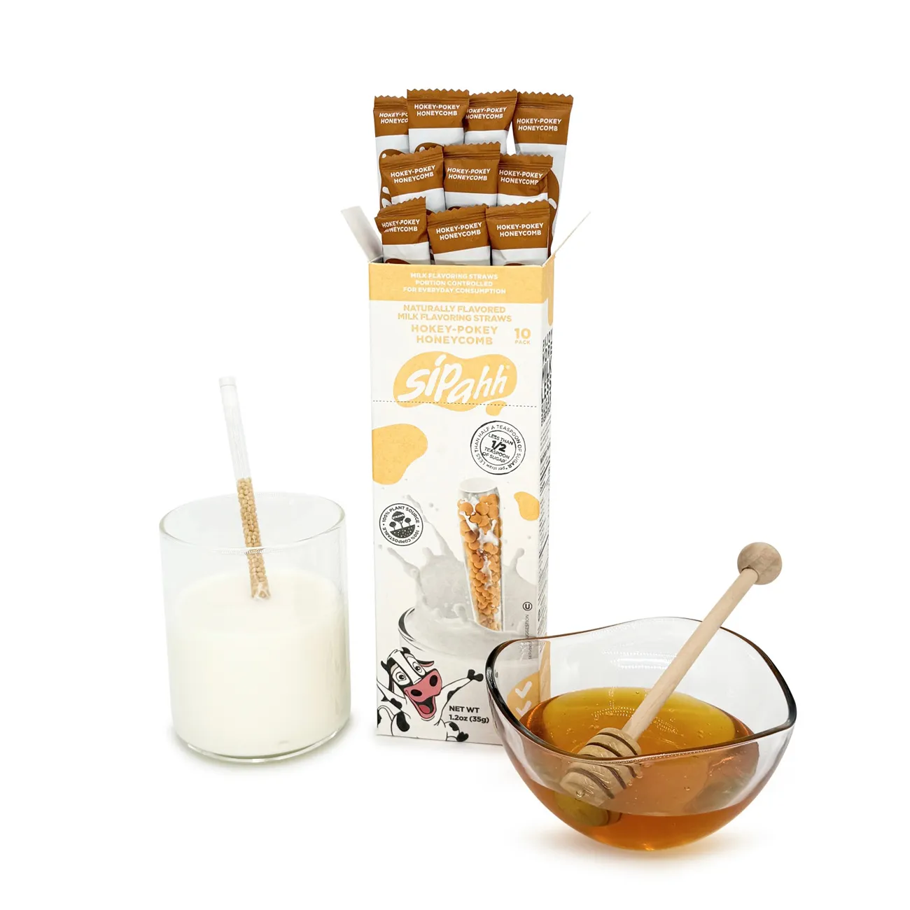 Warm and Cozy (60 Pack) Milk Flavor Straws | Sipahh