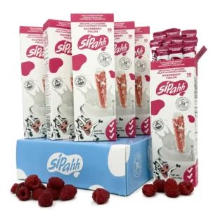 RASPBERRY FIELDS 60 PACK FLAVORED MILK STRAWS