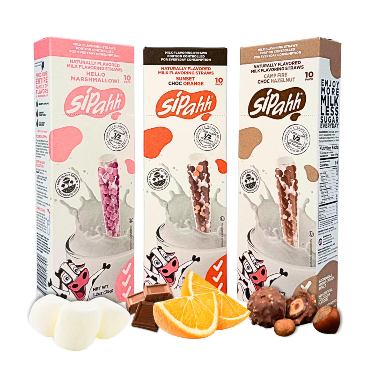 COZY CABIN SIPS 30 PACK FLAVORED MILK STRAWS - Sipahh by Unistraw ...