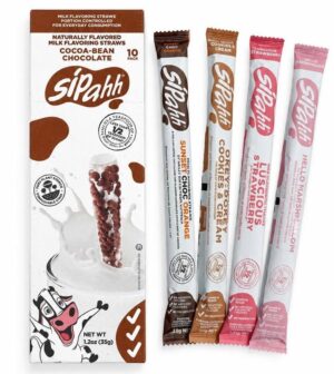 Sipahh Cocoa-Bean Chocolate 10-Straw Pack + 4 Bonus Straws