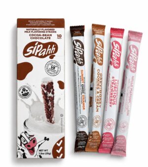 Sipahh Cocoa-Bean Chocolate 10-Straw Pack + 4 Bonus Straws